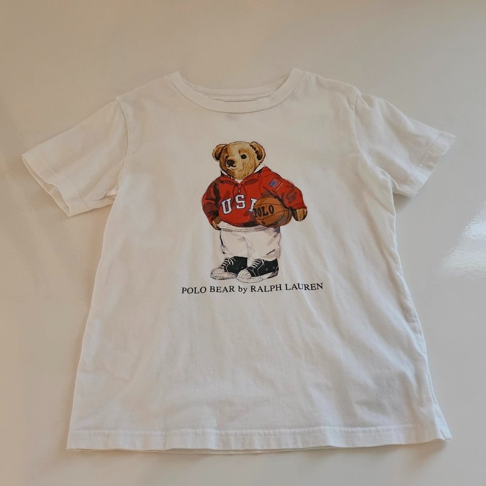 Polo Ralph Lauren Kids Polo Bear Basketball T Shirt Size 6